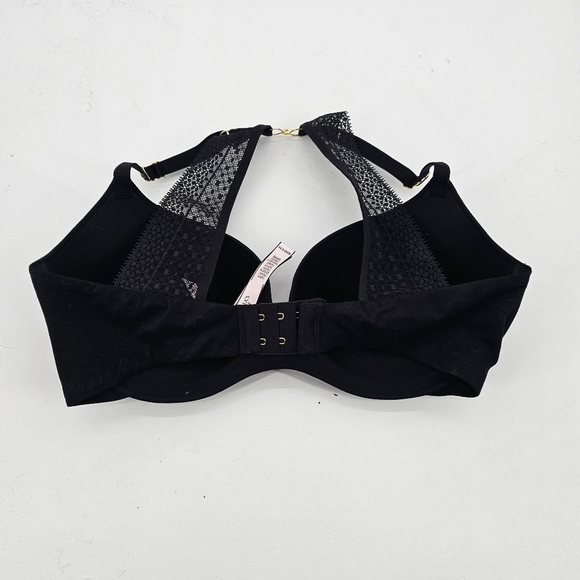 Victoria's Secret Black Incredible Lined Demi Lace Racerback 32DD - Picture 2 of 6